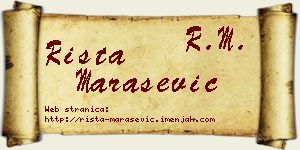 Rista Marašević vizit kartica